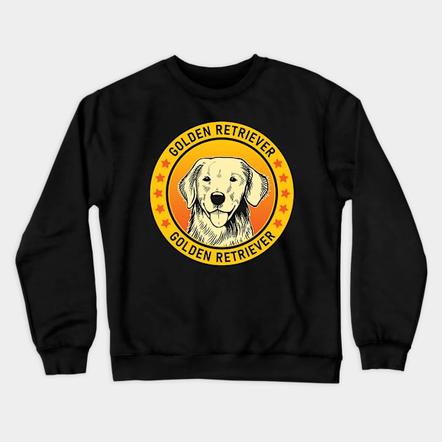 Golden Retriever Dog Portrait Crewneck Sweatshirt by millersye